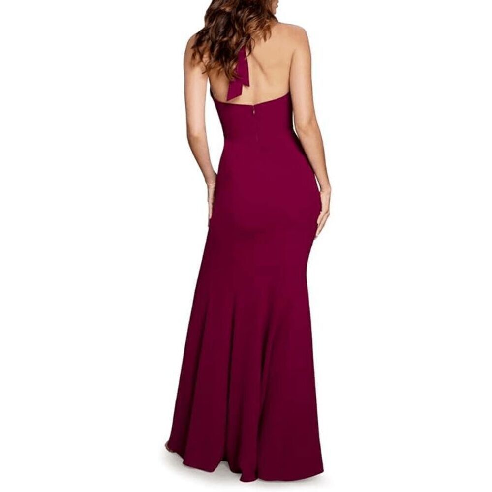 Dress The Population Shiloh Dark Magenta Halter Maxi Dress XS NWT - Picture 12 of 14